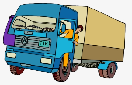Car Dump Truck Truck Driver Clip Art - Delivery Truck Clip Art, HD Png Download, Free Download