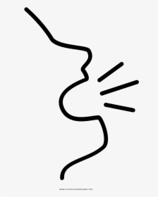 Free Download Drawing Coloring Book Line Art Ausmalbild - Icon Of Person Shouting, HD Png Download, Free Download