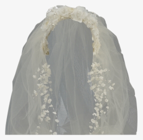 Ivory Victorian Headband With Long Veil - Wedding Veil Transparent Background, HD Png Download, Free Download