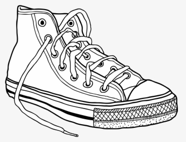 Converse Sneakers Drawing Clip Art - Converse Drawing Png, Transparent Png  - kindpng