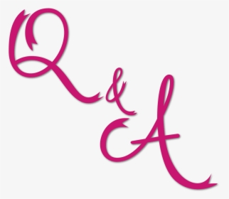 Large Pink Letters Q And A - Calligraphy, HD Png Download, Free Download