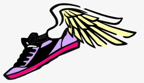 Track Shoe With Wings Clip Art Shoes Logo In Transparent - Running Shoes Clipart Png, Png Download, Free Download