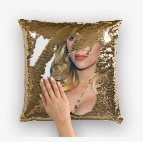 Transparent Scarlett Johansson Png - Sequin Pillow Rose Gold Personalized, Png Download, Free Download