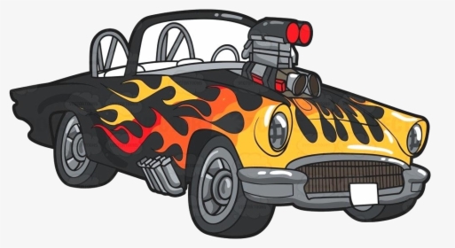 Hot Rod Rods Clipart Flashy Vintage Transparent Png - Hot Rod, Png Download, Free Download
