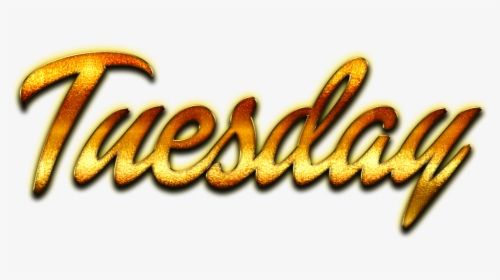 Tuesday Golden Letters Name Png - Calligraphy, Transparent Png, Free Download