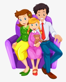 Happy Family Clipart Png - Family Of 3 Cartoon, Transparent Png, Free Download