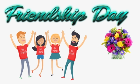 Happy Friendship Day Four Friends , Transparent Cartoons - Friendship Day Four Friends, HD Png Download, Free Download