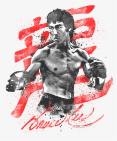 Bruce Lee Ink Splatter Men"s Long Sleeve T Shirt - Poster, HD Png Download, Free Download