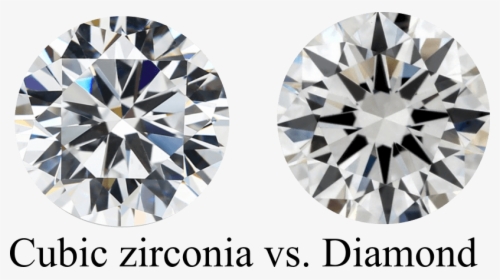 Cubic Zirconia Vs Diamond Side By Side - Cubic Zirconia Round White Loose, HD Png Download, Free Download