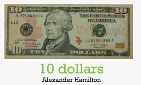 10 Dollar Bill , Png Download - President On The 10 Dollar Bill, Transparent Png, Free Download