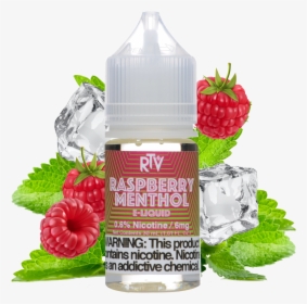 E-liquid Raspberry Menthol - Strawberry, HD Png Download, Free Download