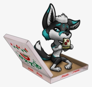 Fox In A Pizza Box Clipart , Png Download - Cartoon, Transparent Png, Free Download