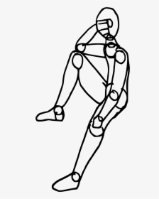 Figure Sitting Pose - Human Figure Drawing Sitting, HD Png Download, Free Download