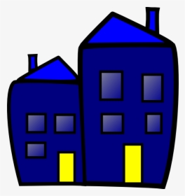 Small Blue Building Cartoon, HD Png Download, Free Download