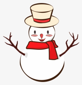 Snowman Winter Scarf Cute Png And Vector Image , Png, Transparent Png, Free Download