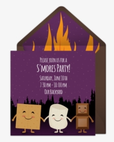 S Mores Party Invite, HD Png Download, Free Download