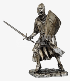 Valiant Crusader Knight Statue - Medieval Knight In Battle, HD Png Download, Free Download
