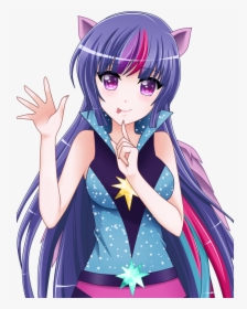 Girls Transparent Anime - Equestria Girl Rainbow Rocks Anime, HD Png Download, Free Download