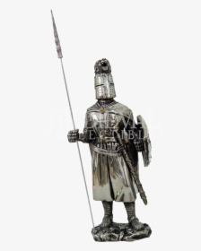 Noble Crusader With - Knight With Spear Png, Transparent Png, Free Download
