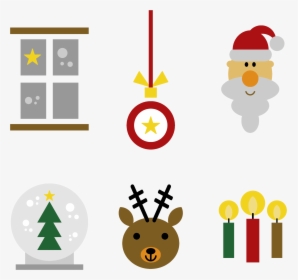 Festive Christmas Icons Clip Art Freeuse - Transparent Christmas Icons, HD Png Download, Free Download