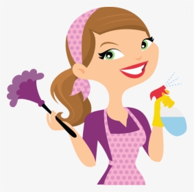 Cleaning Lady Cartoon Clipart , Png Download - Cleaning Services Cleaning Lady Logo, Transparent Png, Free Download