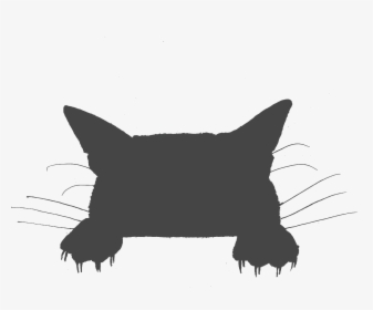 Whiskers Cat Silhouette Dog - Black Cat, HD Png Download, Free Download