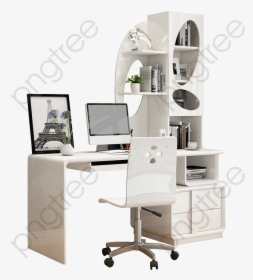 Office Computer Desk Writing - Computer Desk, HD Png Download, Free Download