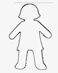 Girl Outline Clipart Black And White, HD Png Download, Free Download