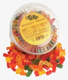 2 Lb Tubs/case - Gummy Bear In Container, HD Png Download, Free Download