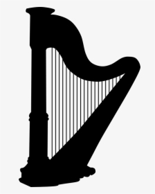Free Eighth Note Free French Horn Free Harp - Harp Clip Art, HD Png Download, Free Download