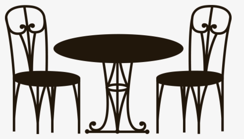 Png Freeuse Download Cafe Vector Table Chair - Chair And Table Png, Transparent Png, Free Download