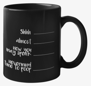 Shhh Black Ceramic Coffee Mug - Anesthesiologist Day, HD Png Download, Free Download
