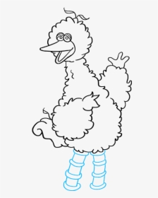 How To Draw Big Bird From Sesame Street - Big Bird Sesame Street Drawing, HD Png Download, Free Download