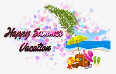 Happy Summer Vacation Png Photo Background - Summer Cartoon Vector Png, Transparent Png, Free Download