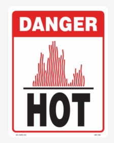 Danger Hot Styrene Sign - Shock Hazard Warning Label Electrical, HD Png Download, Free Download