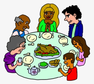 Thanksgiving Dinner, Family Dinner, Happy Thanksgiving - Cartoon, HD Png Download, Free Download