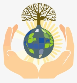 Earth In Hands Png Transparent Image - Hands Holding Earth Cartoon, Png Download, Free Download