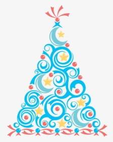 Clipart Christmas Tree Blue - Blue Christmas Tree Clipart, HD Png Download, Free Download