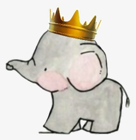 Transparent Crown Clipart - Mummy Daddy Baby Elephant, HD Png Download, Free Download