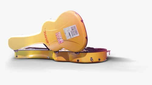 Yellow Guitar Case Displaying The Dhl Logo - Gibson Dhl Es 235 Special Edition, HD Png Download, Free Download