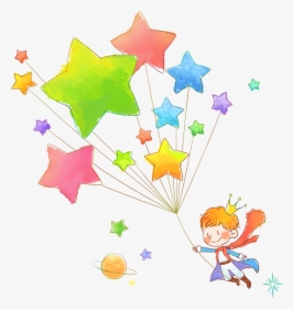 Littleprince Planet Prince Crown Star Balloons Balloon - 내가 좋아 하는 사람 이 나를 좋아해 주는 건 기적 이란다, HD Png Download, Free Download