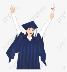 Graduation Student Character And - Graduating Student Png, Transparent Png, Free Download