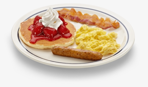 Transparent Single Pancake Clipart - Ihop Pancakes Scrambled Eggs And Bacon, HD Png Download, Free Download