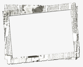 #ftestickers #frame #borders #newspaper #vintage #retro - Newspaper Frame Png, Transparent Png, Free Download