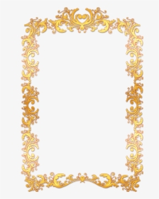 Clipart Borders April - Gold Picture Frame Portrait, HD Png Download, Free Download
