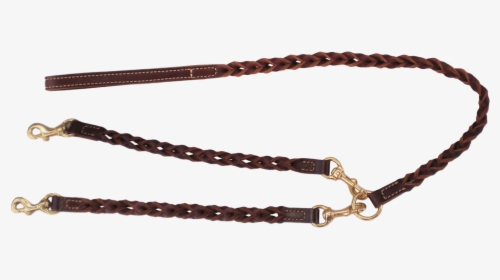 Woven Leather Two Dog Leash Coupler - Chain, HD Png Download, Free Download