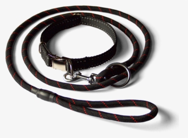 Bodhipuppy Black Collar And Leash Combo - Transparent Collar And Leash, HD Png Download, Free Download