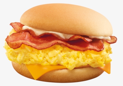 Scrambled Egg Burger With Bacon, HD Png Download, Free Download