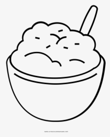 Mashed Potatoes Coloring Page - Mashed Potatoes Clipart Black And White, HD Png Download, Free Download