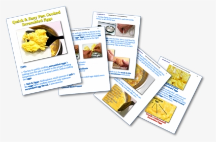 Pan Cooked Scrambled Eggs Picture Book Recipe Pages - Flyer, HD Png Download, Free Download